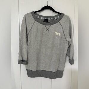 Victoria's Secret PINK Gray Inside Out Sweatshirt